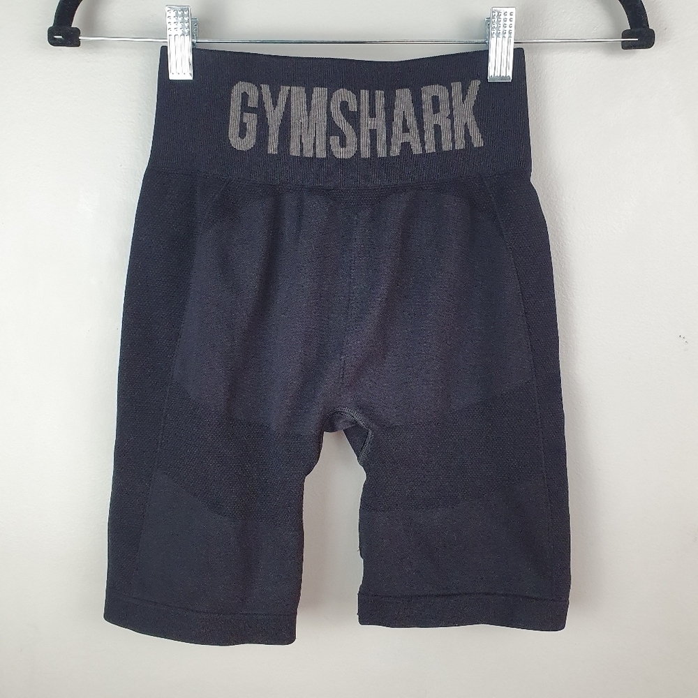 GYMSHARK 8 Inch Bike Shorts‎ High Waist Butt Contour Black Women's Size S